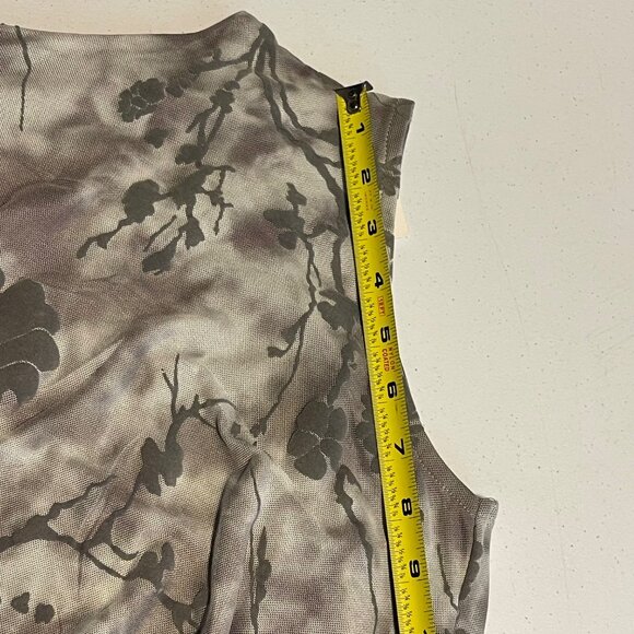 Windsor Gray Floral Ruched Midi Dress Size S - Picture 14 of 15